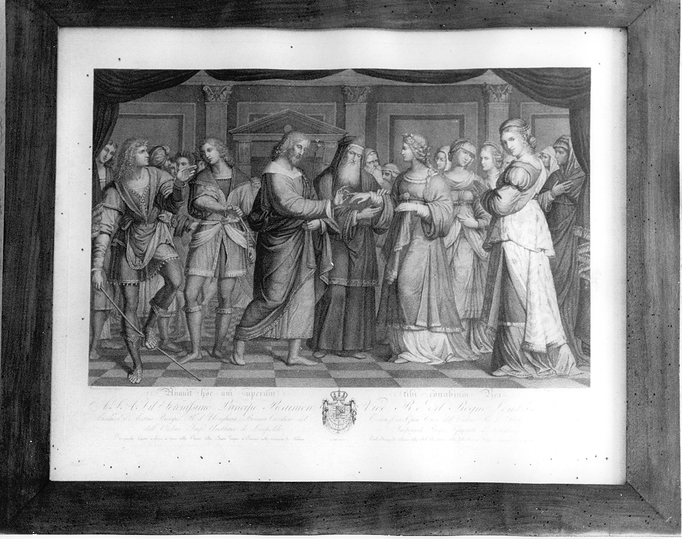 Sposalizio di Maria Vergine (stampa) di Rampoldi Carlo, Luini Bernardino (sec. XIX)