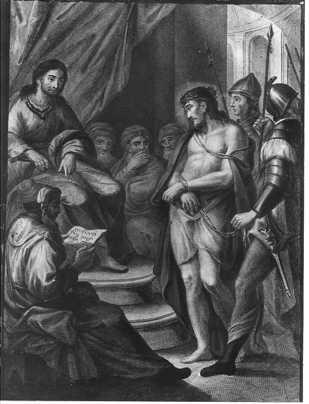 stazione I: Gesù condannato a morte (stampa, elemento d'insieme) - ambito milanese (sec. XIX)