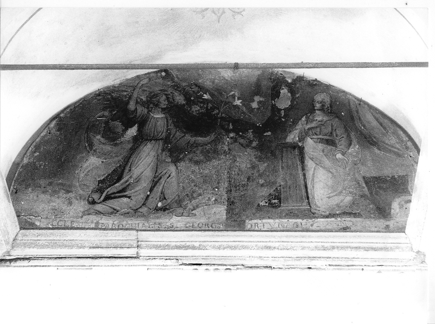 Annunciazione (dipinto murale, opera isolata) - ambito lombardo (sec. XVII)