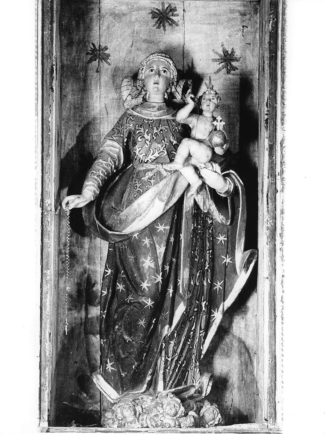Madonna del Rosario (statua, opera isolata) - bottega pavese (seconda metà sec. XVII)
