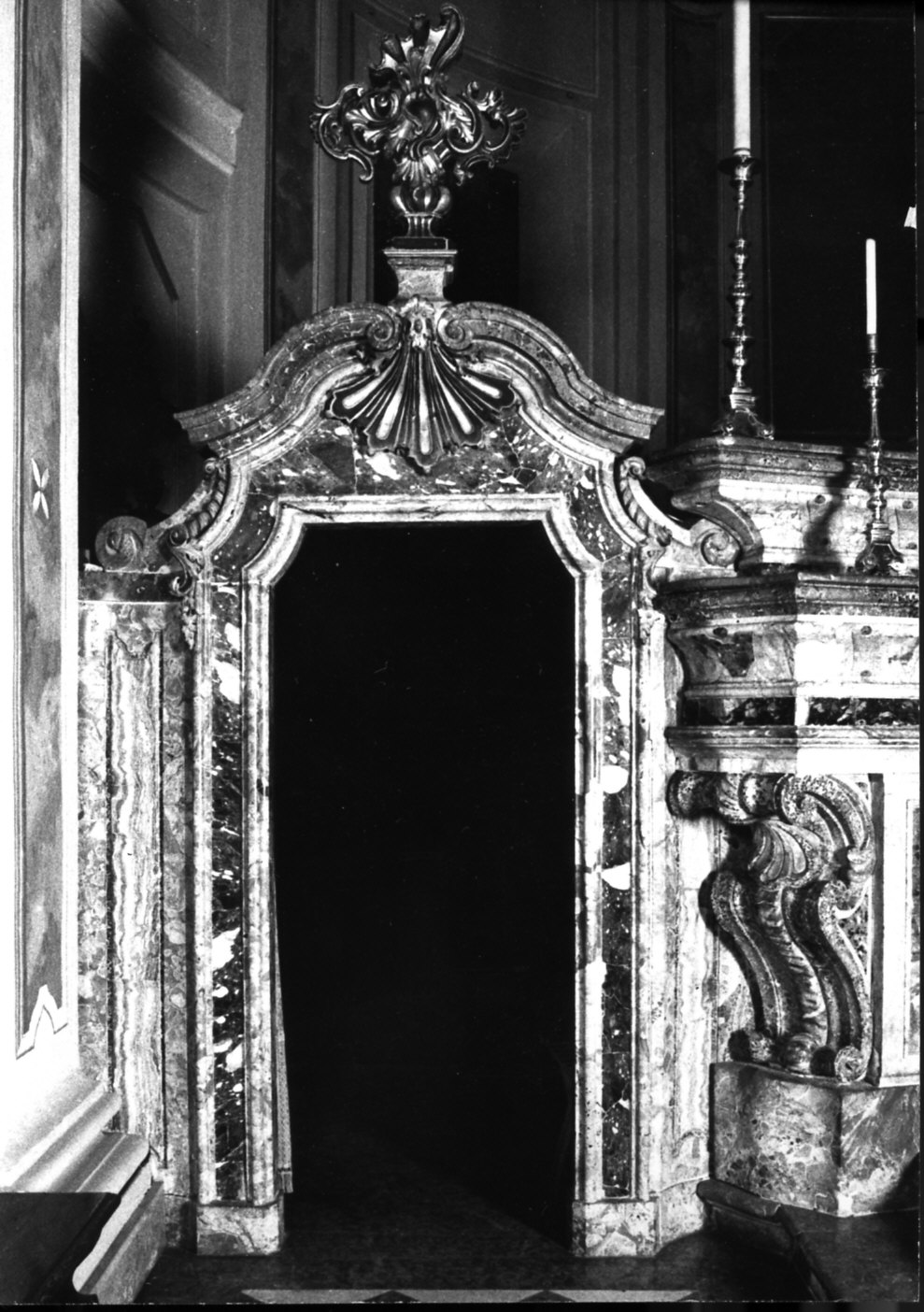 mostra di porta, coppia - bottega lombarda (sec. XVIII)
