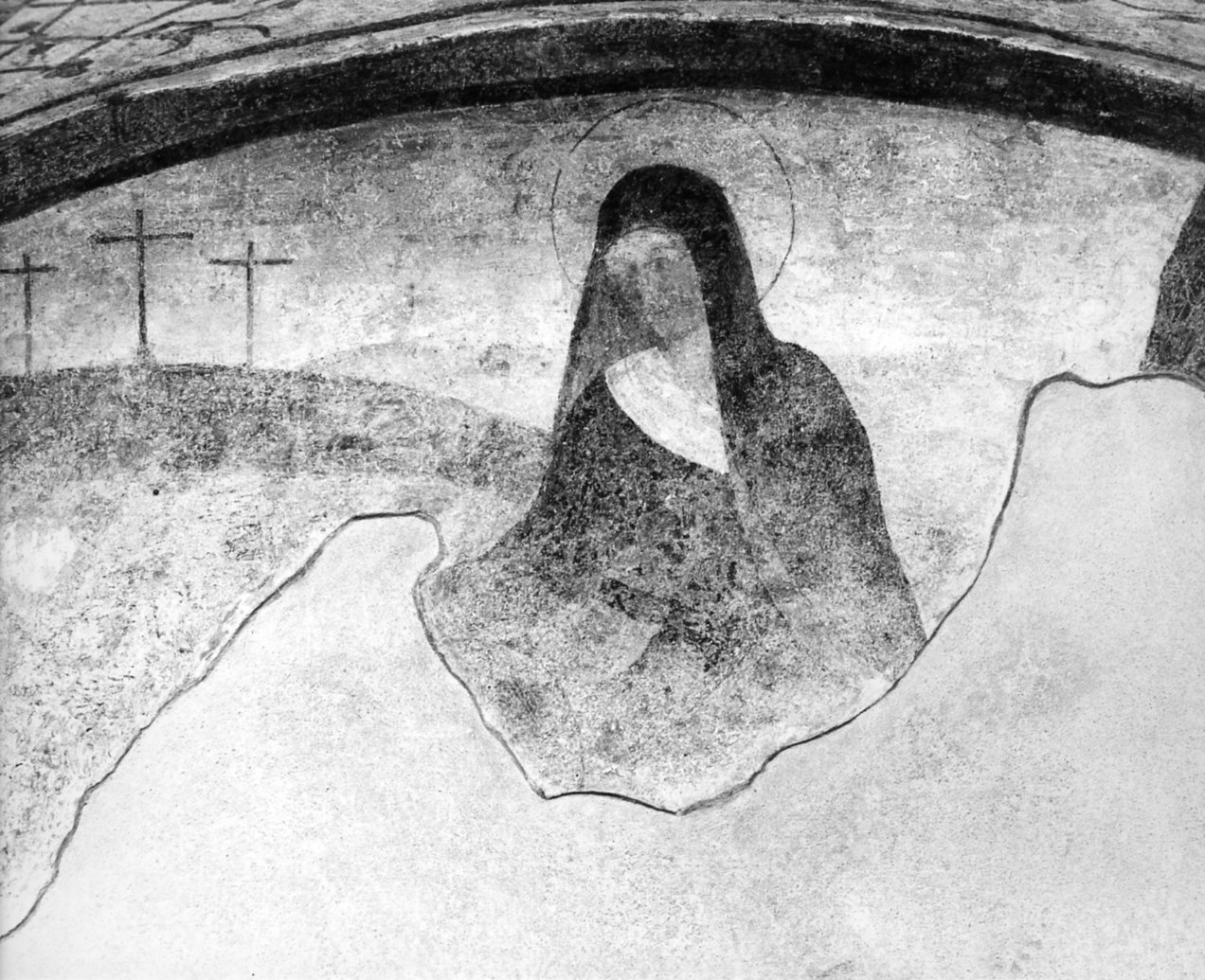 compianto sul Cristo morto (dipinto murale, frammento) - ambito lombardo (sec. XVIII)