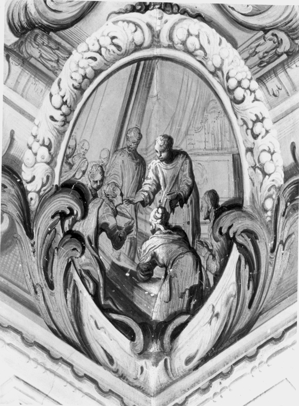 episodi della vita di San Vincenzo (dipinto murale, ciclo) di Carloni Carlo Innocenzo (attribuito), Scotti Pietro (attribuito) (sec. XVIII)
