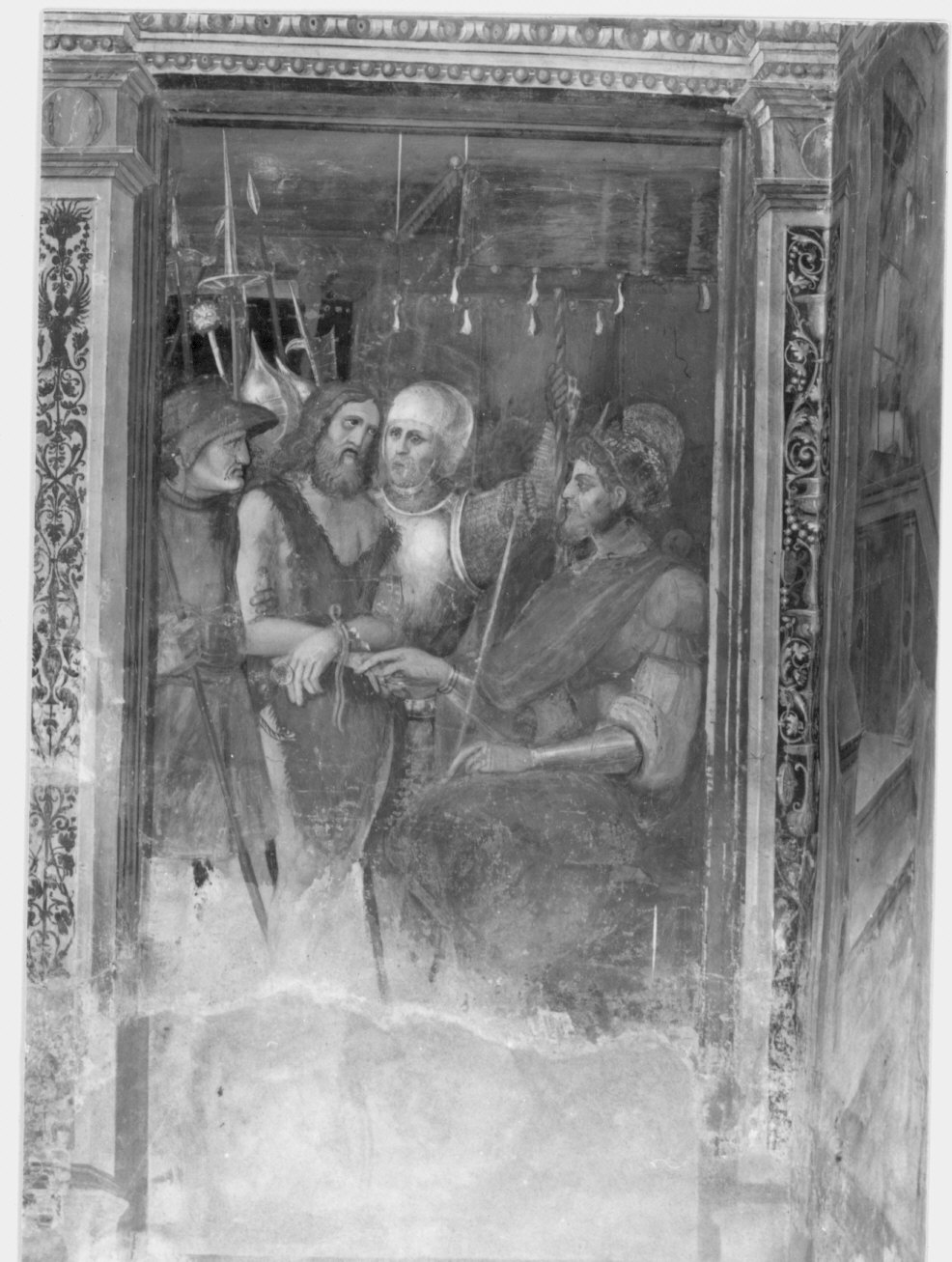 cattura di San Giovanni Battista (dipinto murale, elemento d'insieme) di De Magistris Sigismondo (attribuito) (sec. XVI)