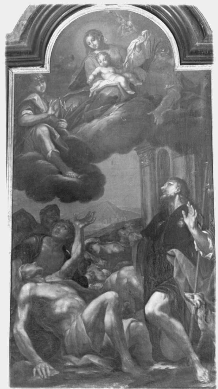 San Rocco intercede presso la Madonna contro la peste (dipinto) - ambito lombardo (sec. XVIII)
