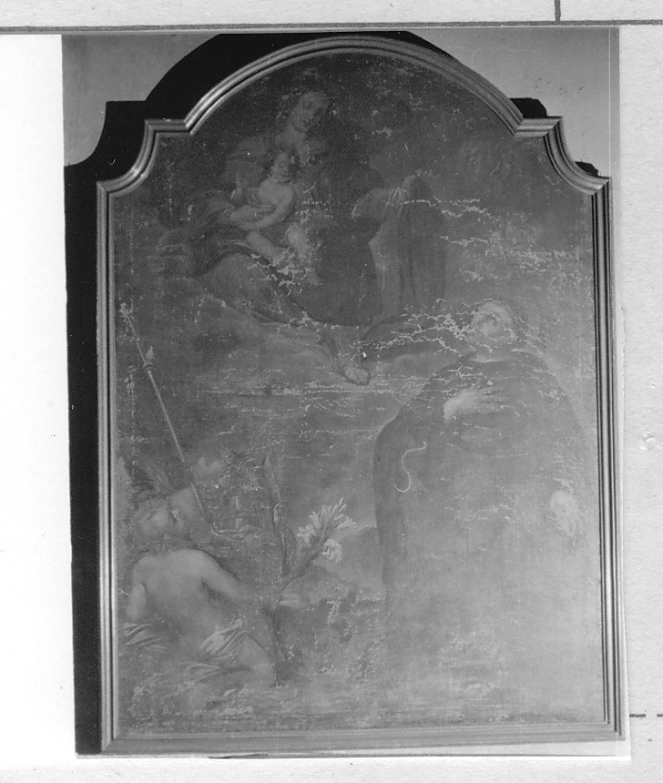 Madonna con Bambino e i S. Filippo Benizzi (dipinto, opera isolata) - ambito lombardo (sec. XVIII)