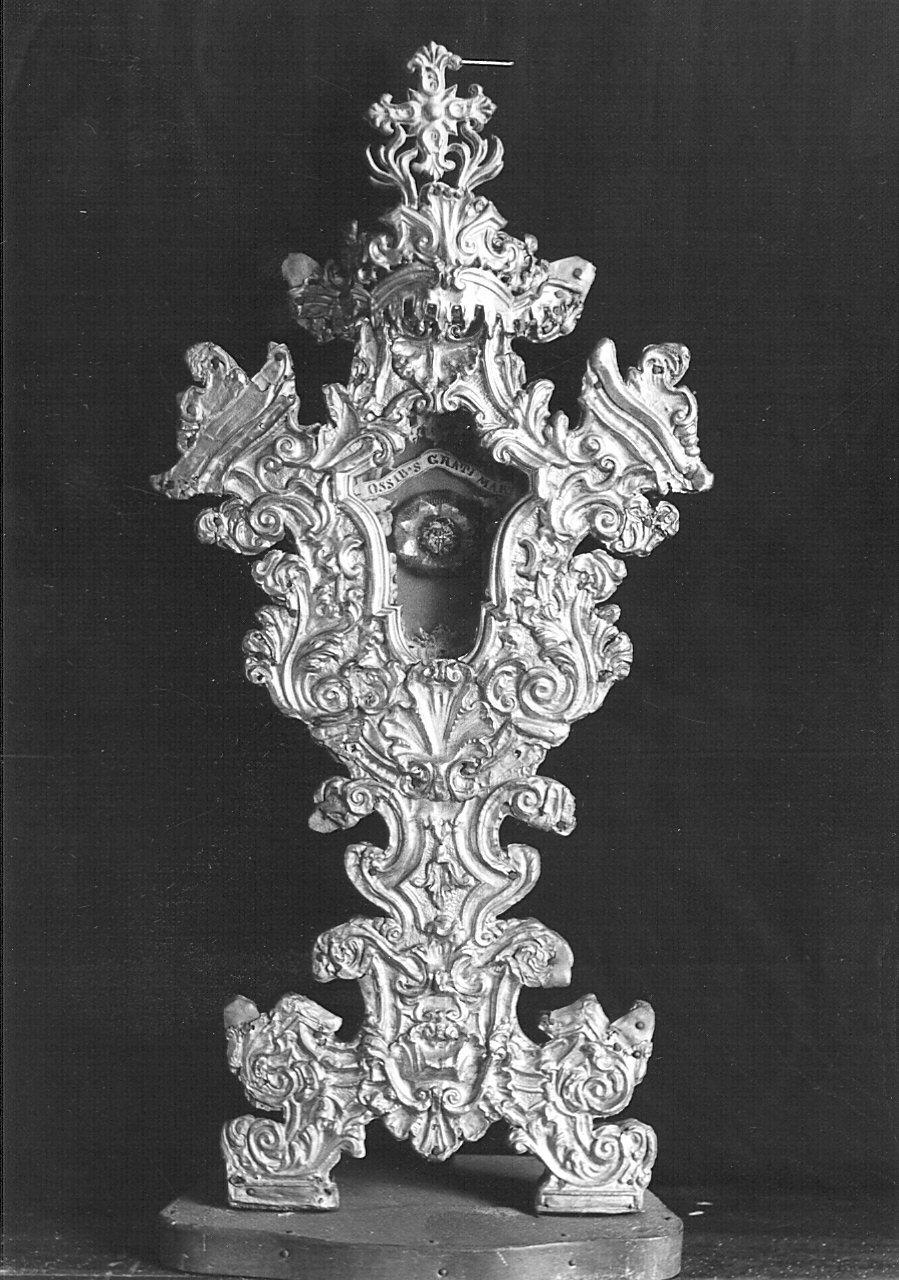 reliquiario - a ostensorio, serie - bottega lombarda (prima metà sec. XVIII)