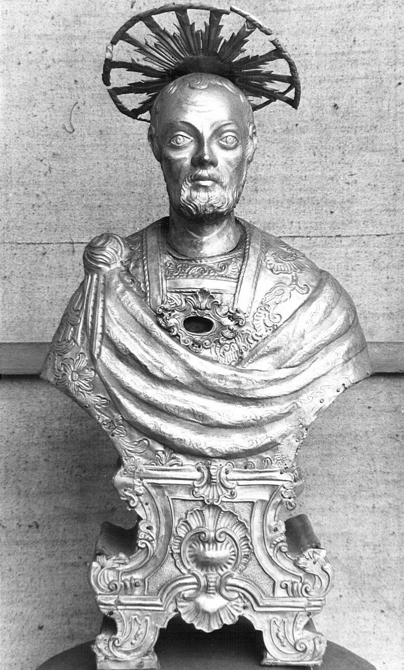 Santo (reliquiario - a busto) - bottega lombarda (secc. XVII/ XVIII)