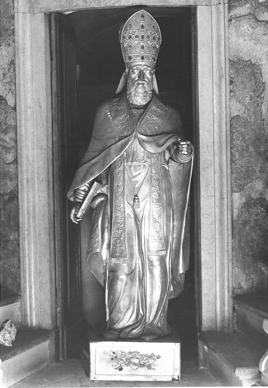 Santo vescovo (statua) - bottega lombarda (prima metà sec. XIX)
