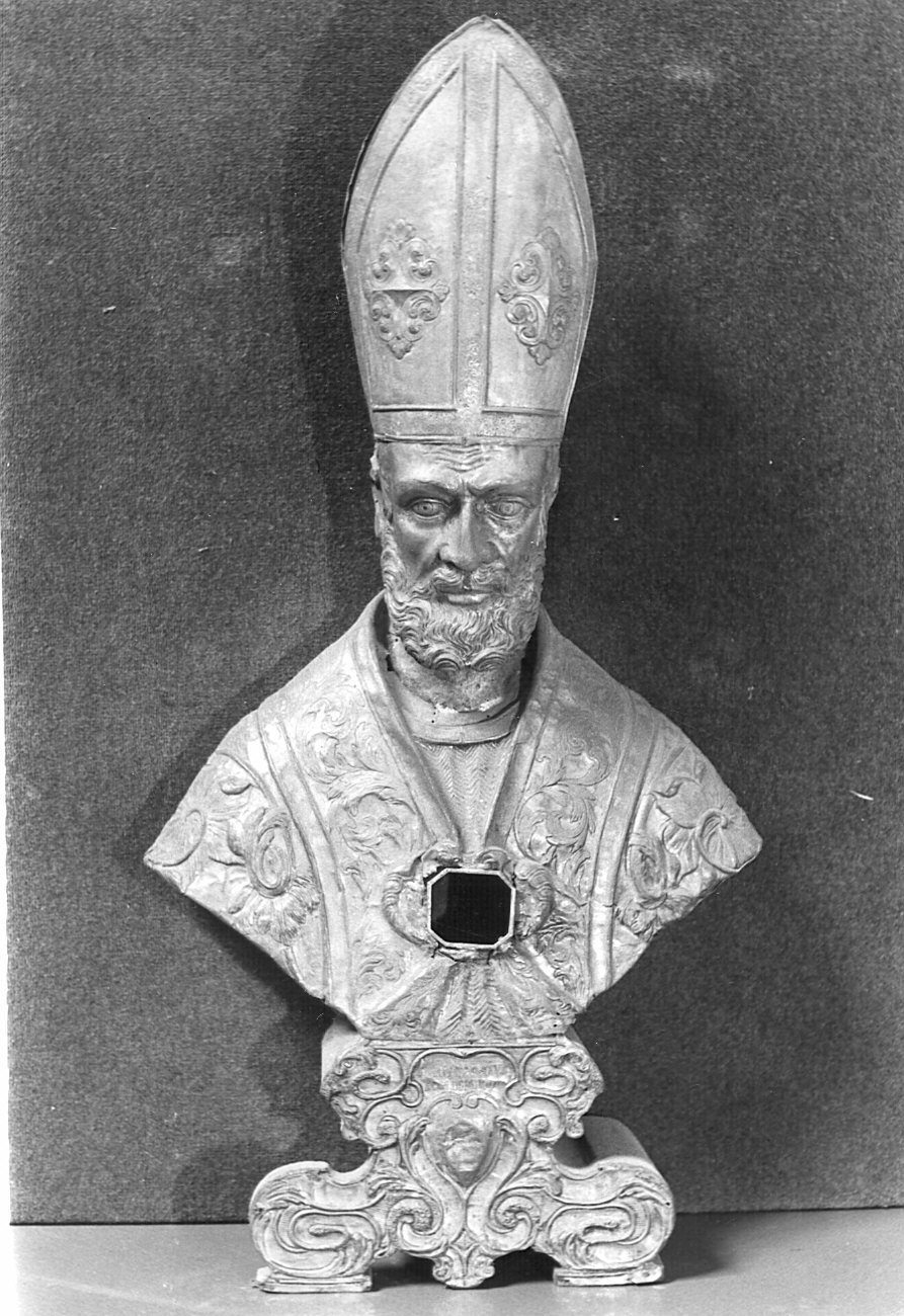 Sant'Ambrogio (reliquiario - a busto) - bottega lombarda (secc. XVII/ XVIII)