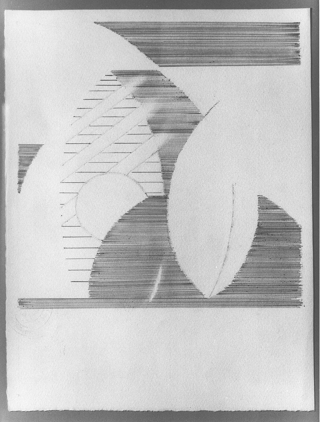 Studio di geometria (disegno) di Cassolo Bracchi Regina (attribuito) (sec. XX)