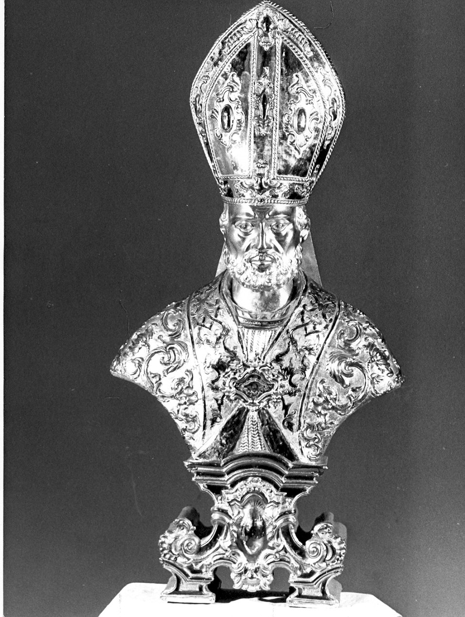 Sant'Ambrogio (reliquiario - a busto, elemento d'insieme) - manifattura italiana (sec. XVIII)