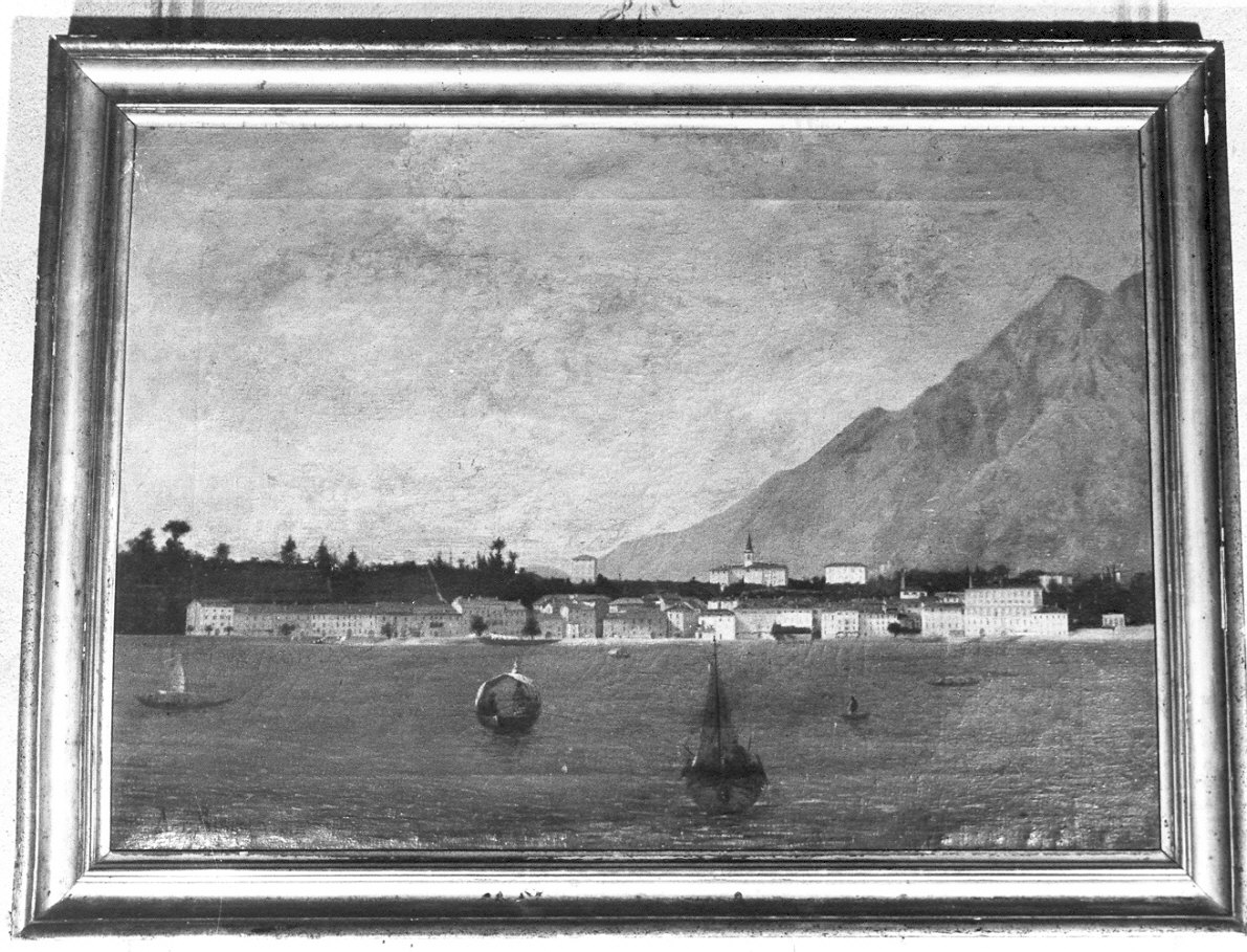 paesaggio lacustre (dipinto, opera isolata) di Sibella Antonio (sec. XIX)