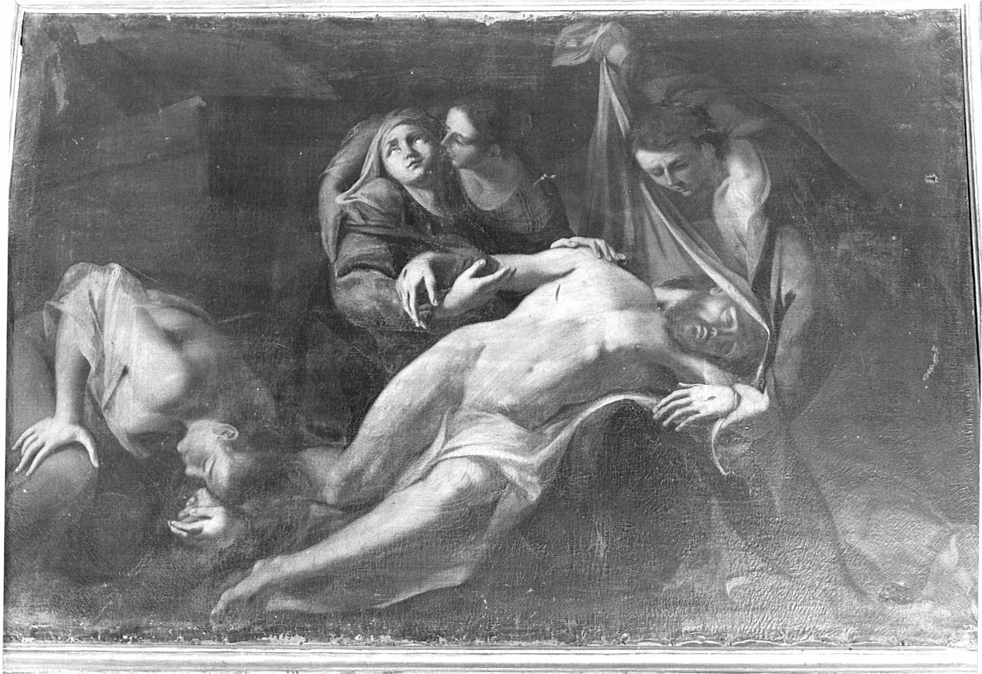 deposizione di Cristo nel sepolcro (dipinto) - ambito lombardo (secc. XVII/ XVIII)