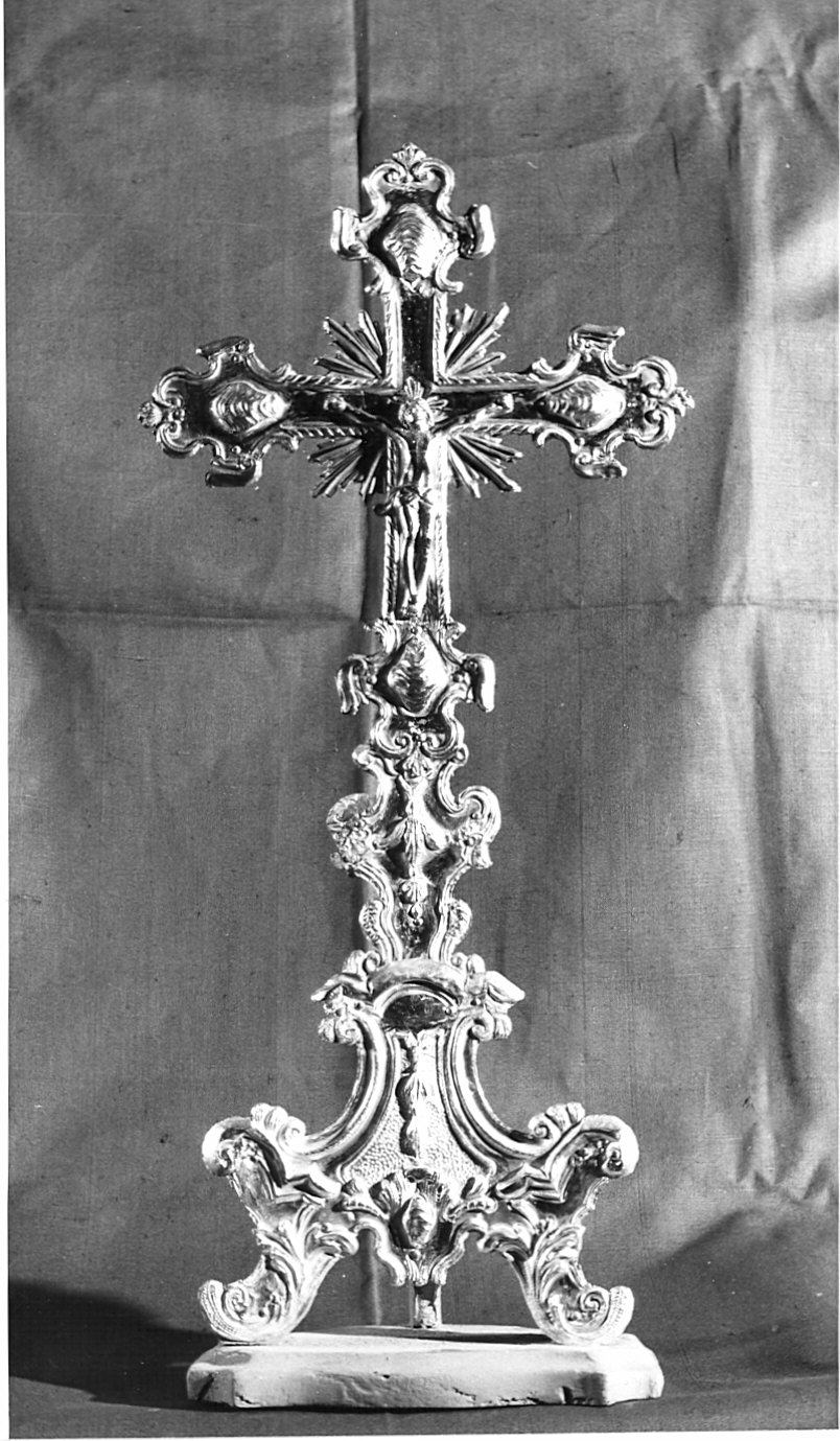 croce d'altare, opera isolata - bottega lombarda (metà sec. XVIII)