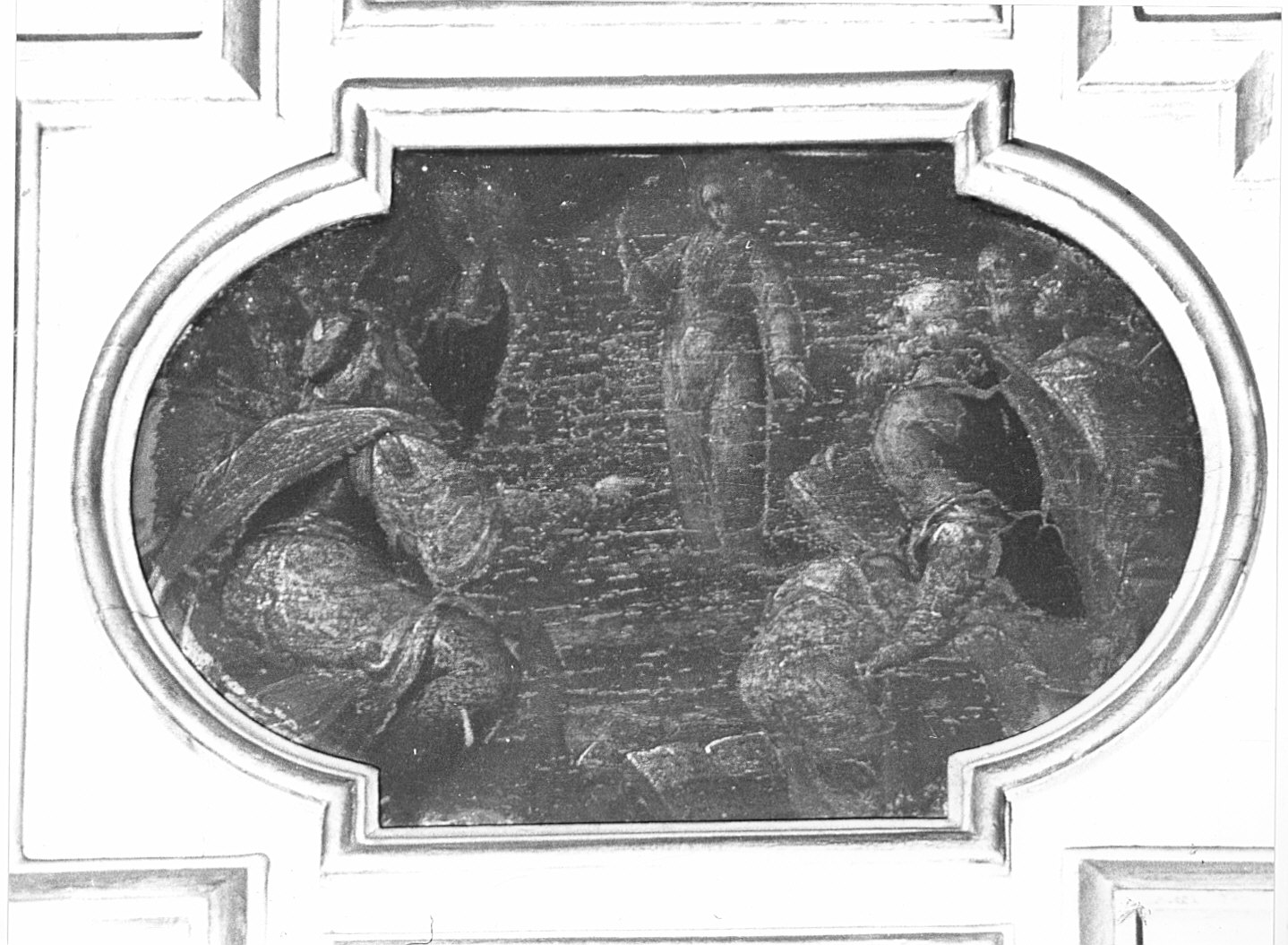 disputa di Gesù con i dottori nel tempio (dipinto, elemento d'insieme) - ambito lombardo (sec. XVII)