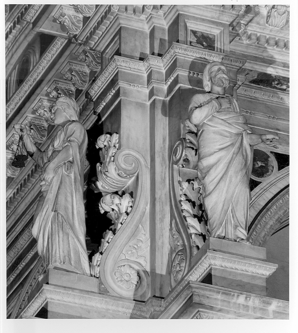 allegorie (statua, coppia) - bottega lombarda (sec. XX)