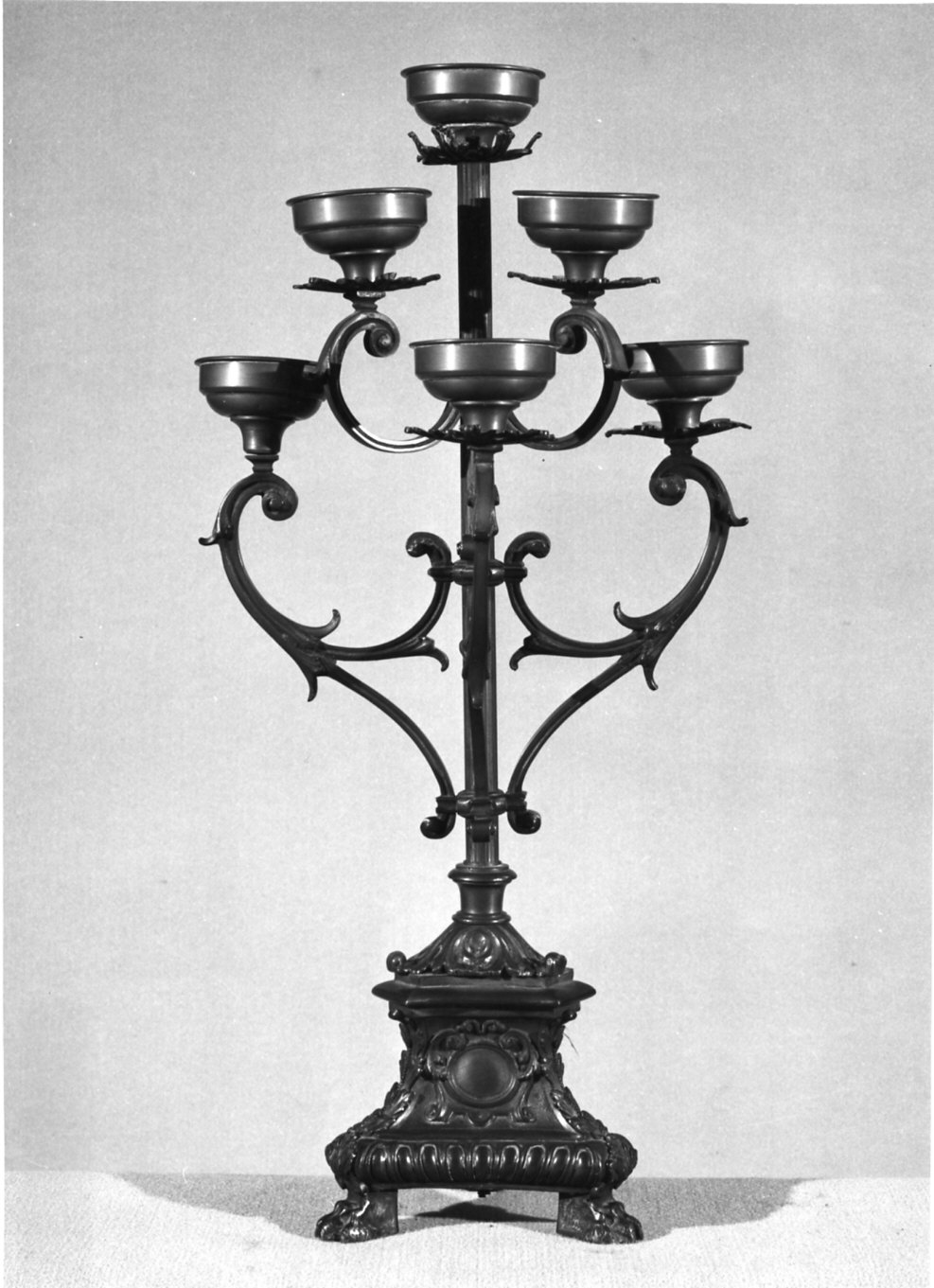 candelabro, coppia - bottega italiana (fine/inizio secc. XIX/ XX)