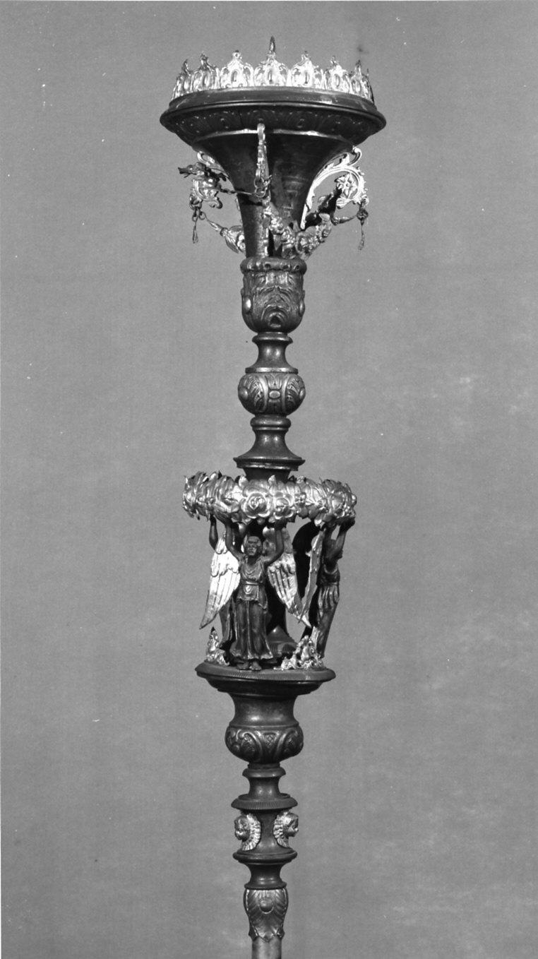 candelabro portatile, opera isolata - bottega italiana (prima metà sec. XX)