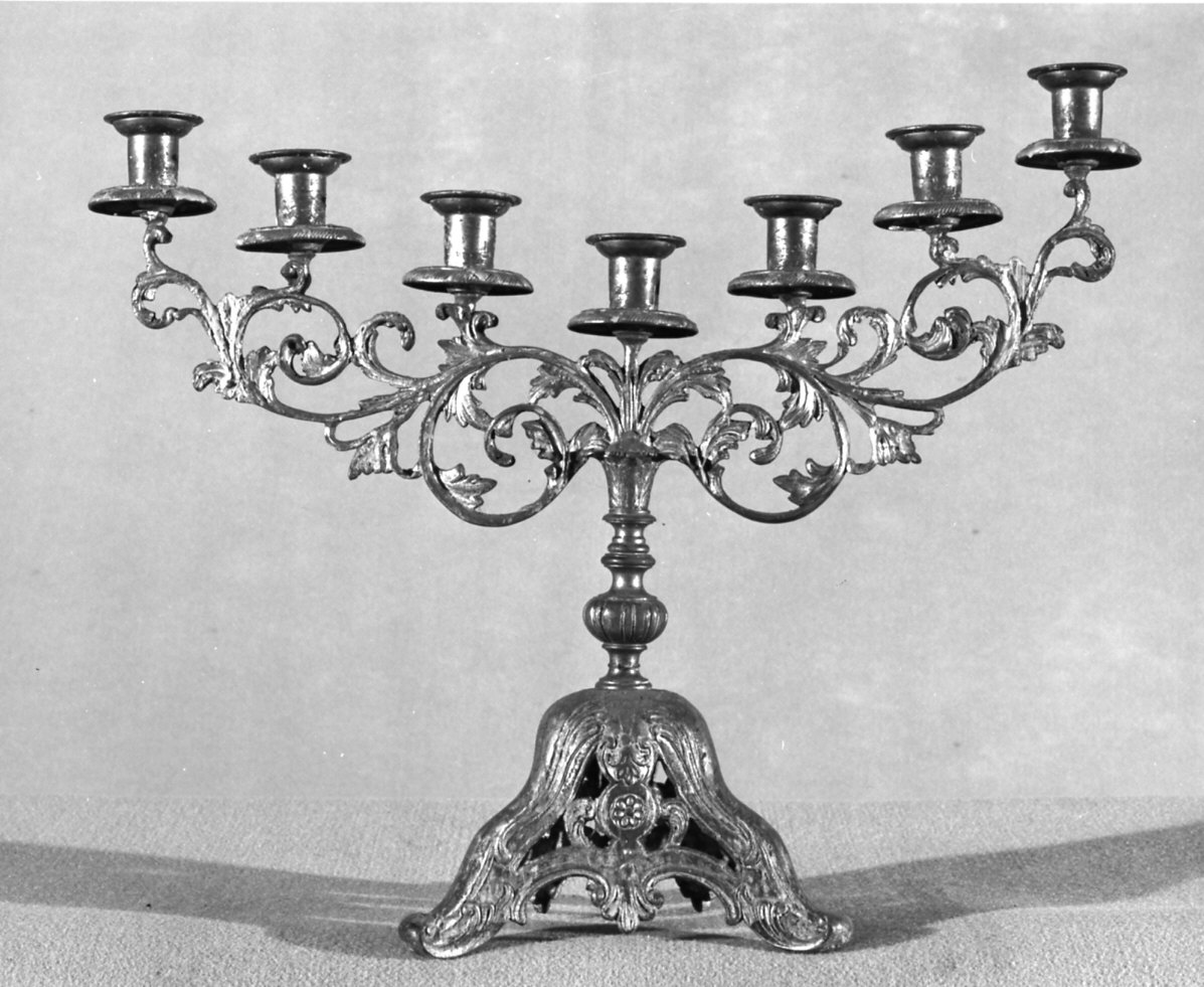 candelabro, serie - bottega italiana (sec. XIX)