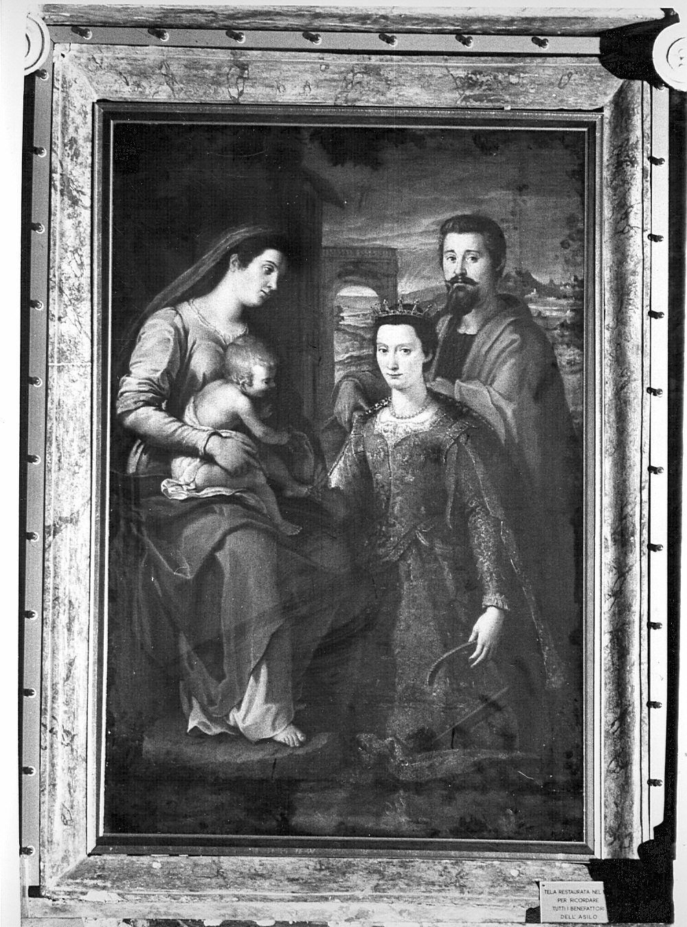 matrimonio mistico di Santa Caterina d'Alessandria (dipinto) - ambito lombardo (seconda metà sec. XVI)