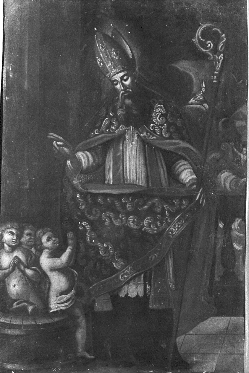 San Nicola di Bari (dipinto, opera isolata) - ambito Italia settentrionale (sec. XVII)