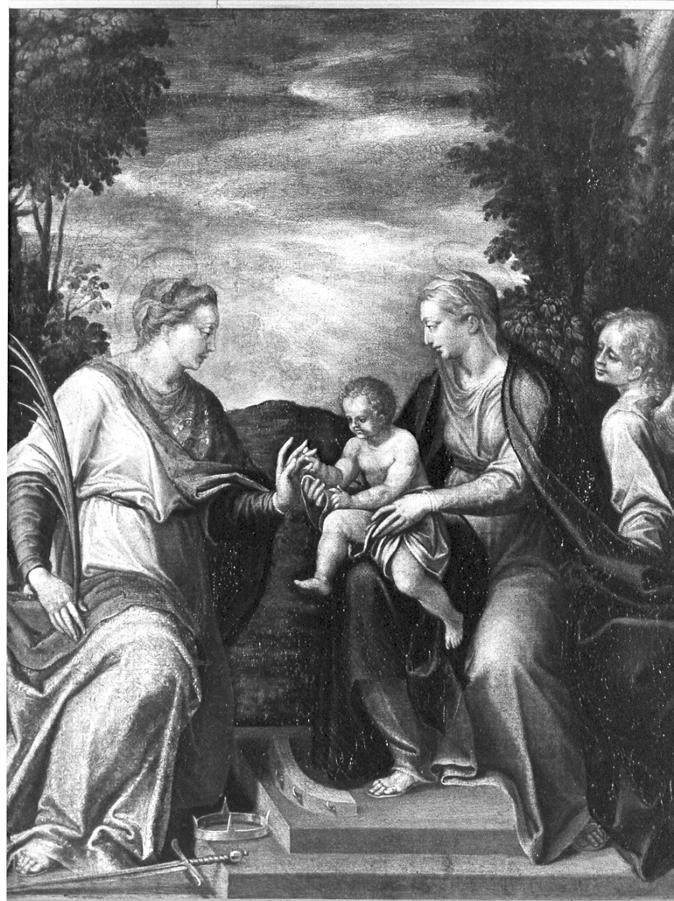 matrimonio mistico di Santa Caterina da Siena (dipinto, opera isolata) - ambito cremonese (secc. XVI/ XVII)
