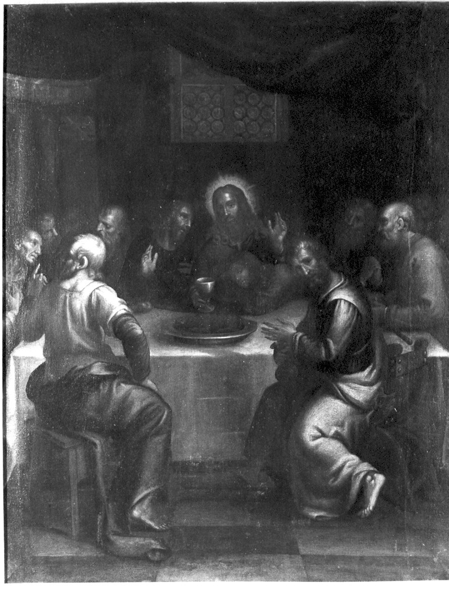 ultima cena (dipinto, opera isolata) - ambito cremonese (fine sec. XVI)