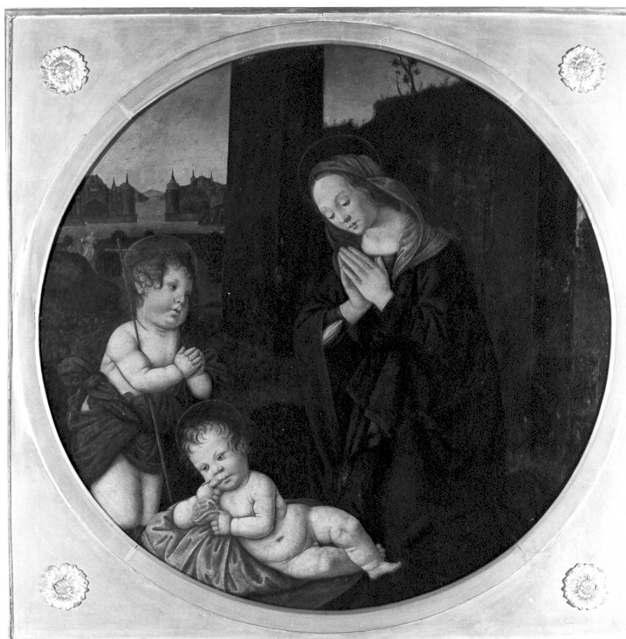 Madonna con Bambino e San Giovannino (dipinto, opera isolata) - ambito toscano (sec. XV)