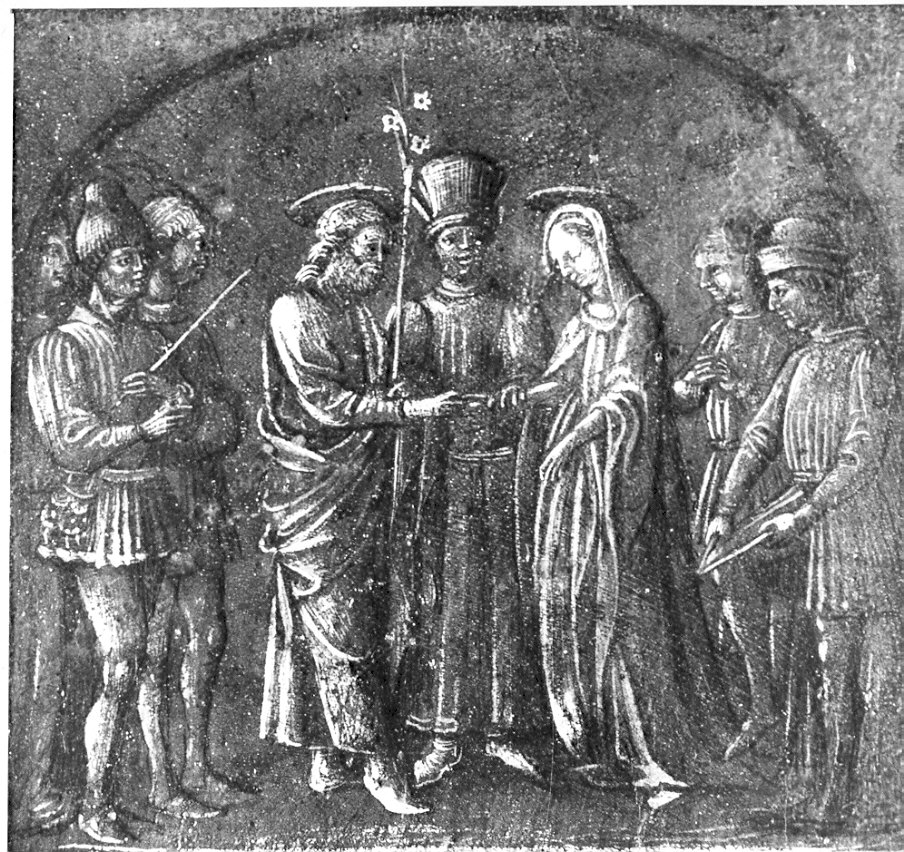 Sposalizio di Maria Vergine (dipinto, opera isolata) - ambito lombardo (sec. XV)