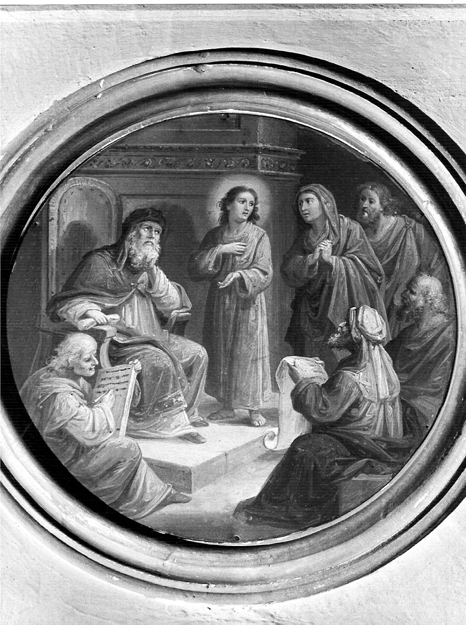 disputa di Gesù con i dottori nel tempio (dipinto, elemento d'insieme) - ambito lombardo (prima metà sec. XX)