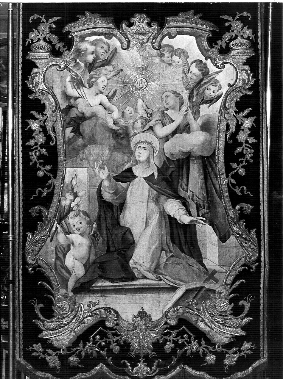 Madonna del Rosario (stendardo processionale, opera isolata) - manifattura lombarda (sec. XVIII)