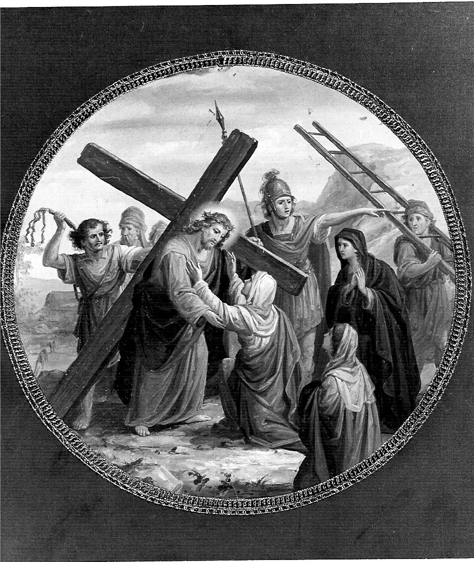 salita di Cristo al monte Calvario (dipinto, elemento d'insieme) - ambito lombardo (prima metà sec. XX)