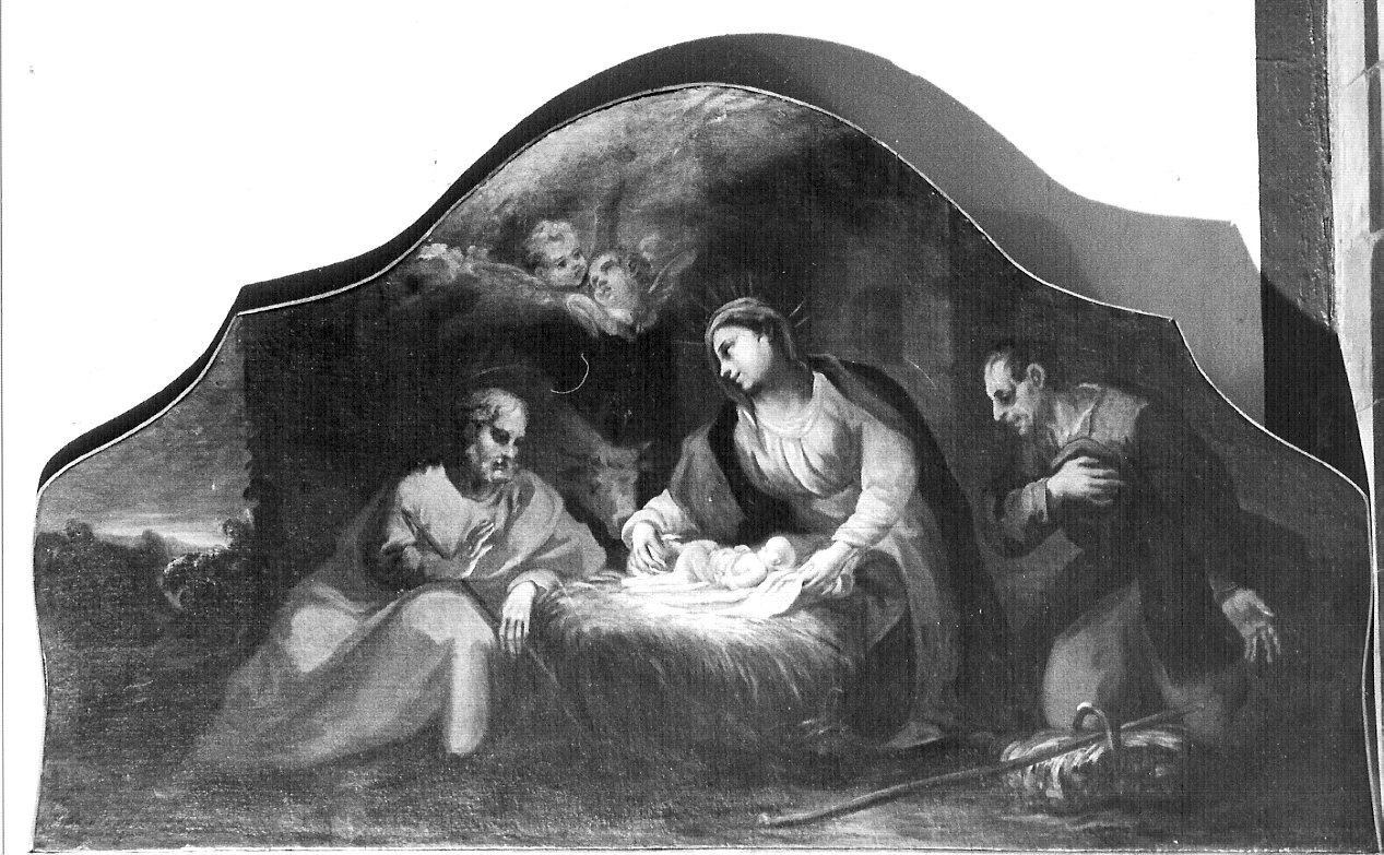 natività di Gesù (dipinto, opera isolata) - ambito lombardo (fine/inizio secc. XVII/ XVIII)