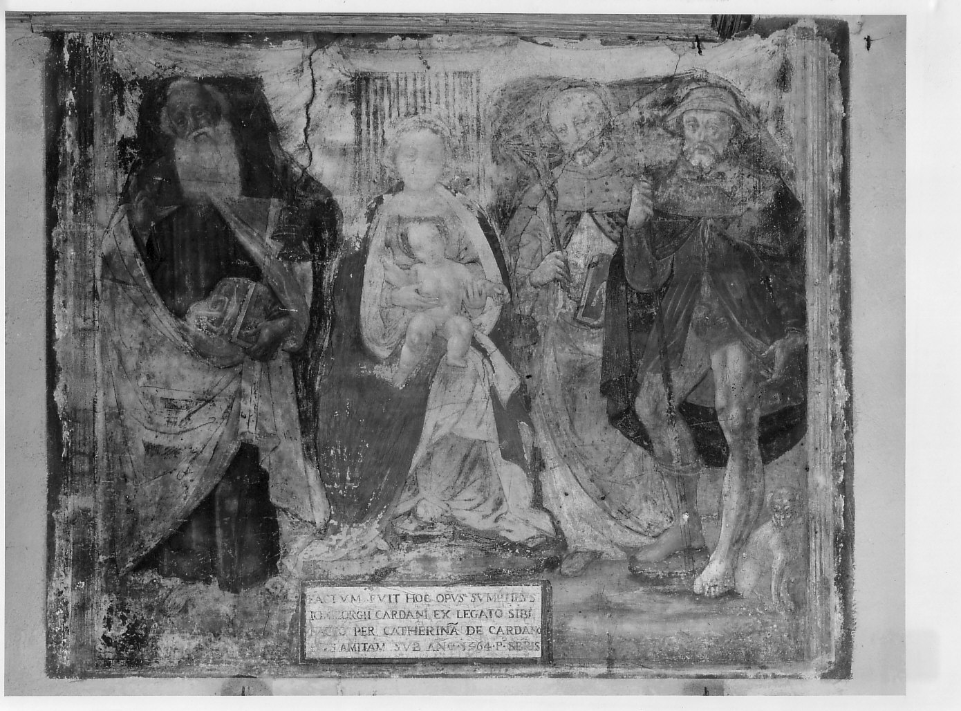 Madonna in trono con Bambino e Santi (dipinto, opera isolata) - ambito vercellese (sec. XVI)