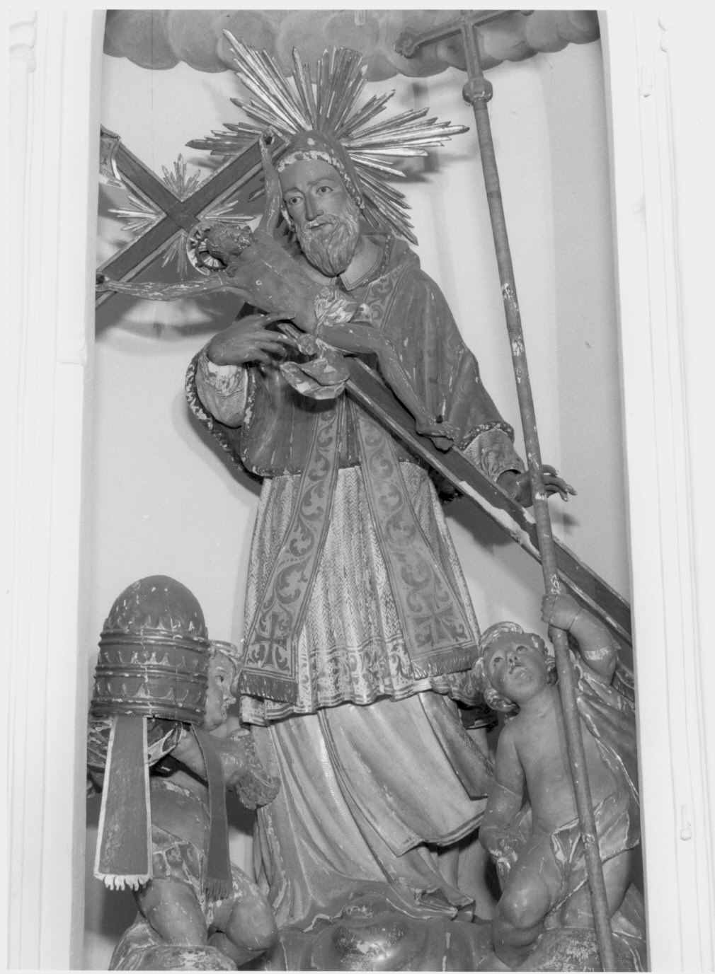 Santo Papa (Pio V?) (scultura) - bottega lombarda (seconda metà sec. XVII)