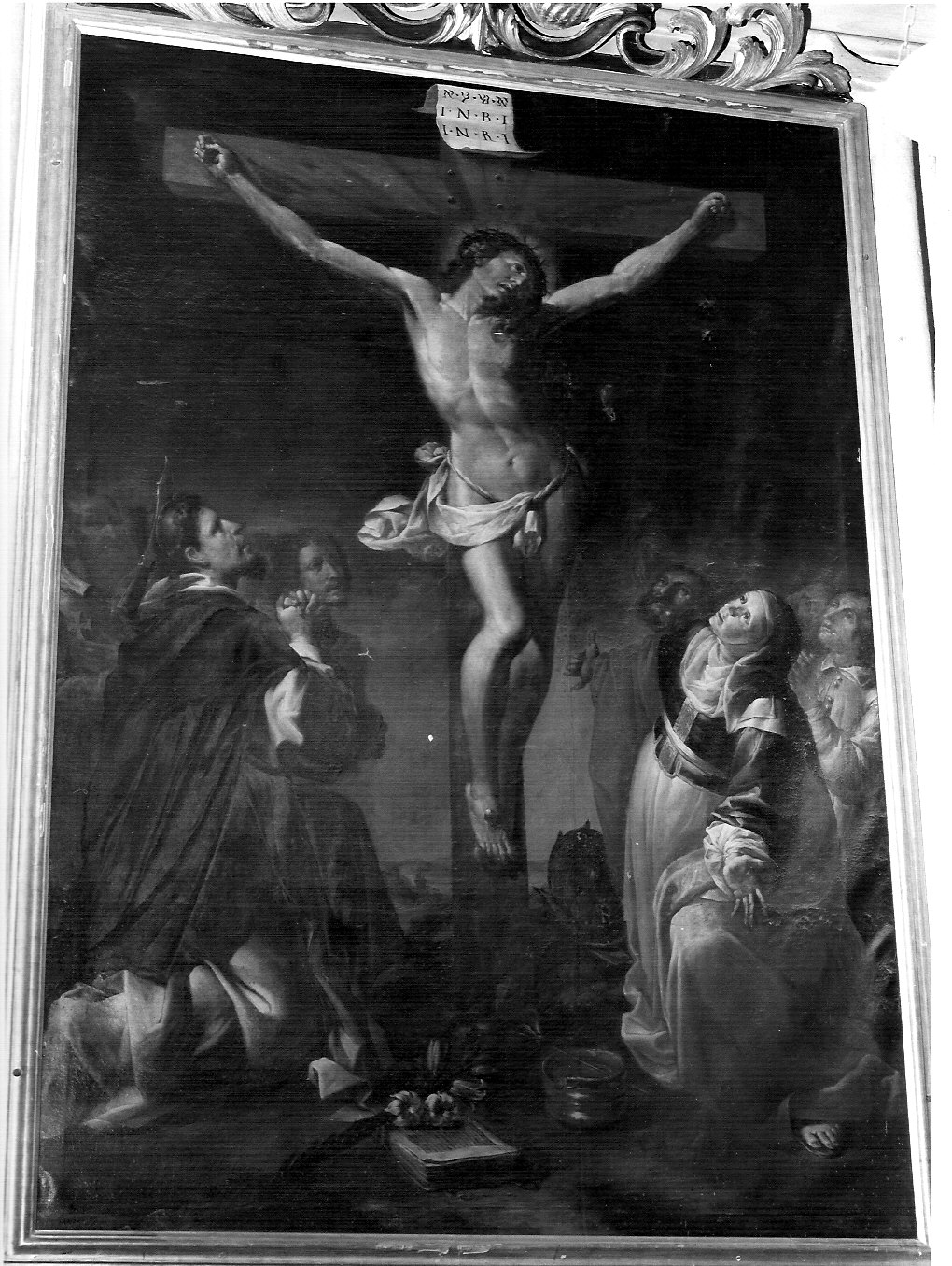Cristo crocifisso e Santi (dipinto, opera isolata) - ambito cremonese (secondo quarto sec. XVII)