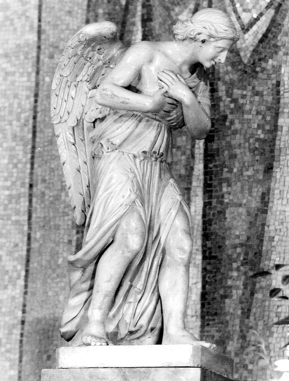 angelo (scultura, opera isolata) - bottega lombarda (fine/inizio secc. XIX/ XX)