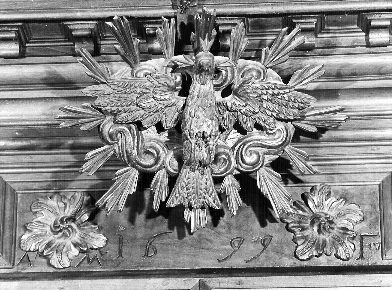 colomba dello Spirito Santo (scultura, elemento d'insieme) - bottega bergamasca (sec. XVII)