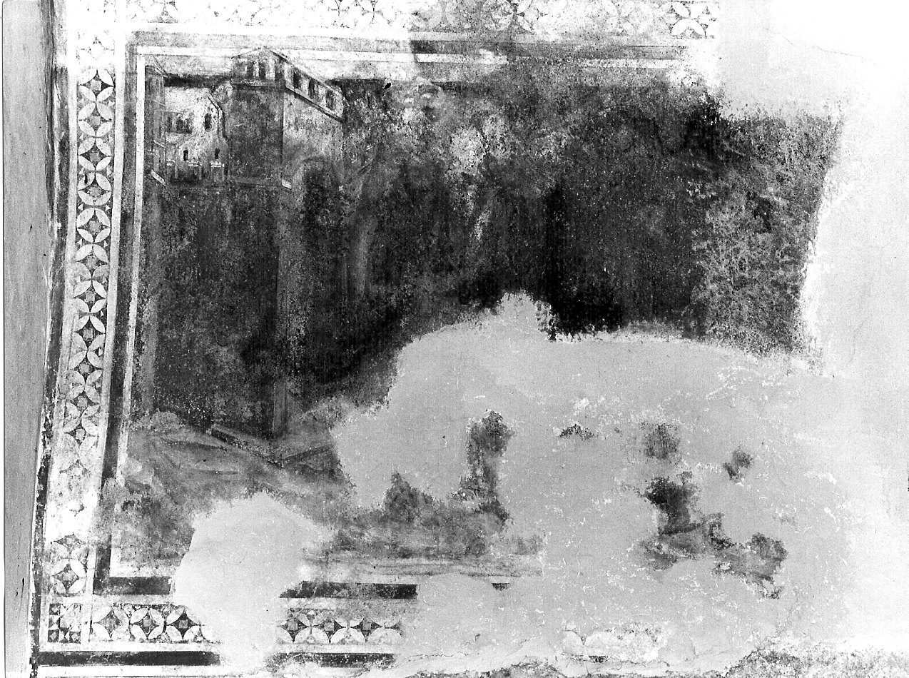 dipinto murale, frammento - ambito lombardo (fine/inizio secc. XIV/ XV)