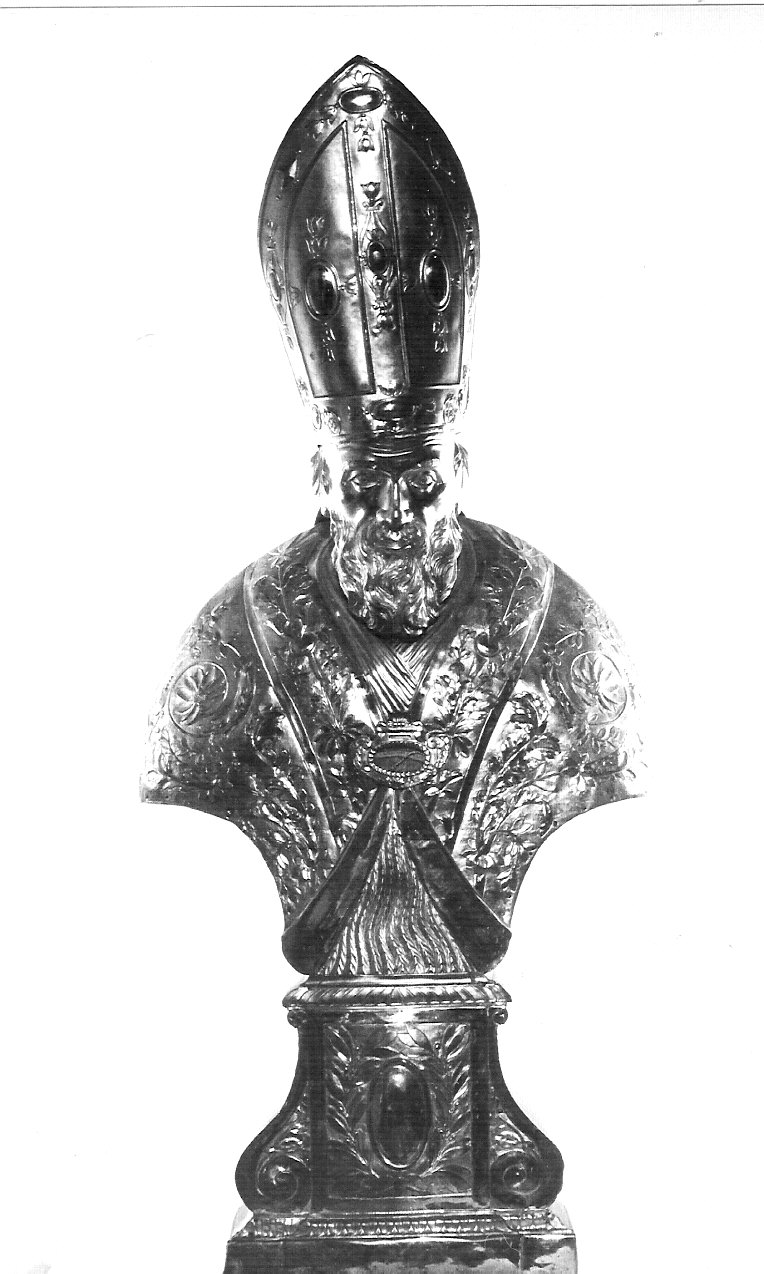 Sant'Ambrogio (reliquiario - a busto, opera isolata) - bottega lombarda (fine/inizio secc. XVIII/ XIX)