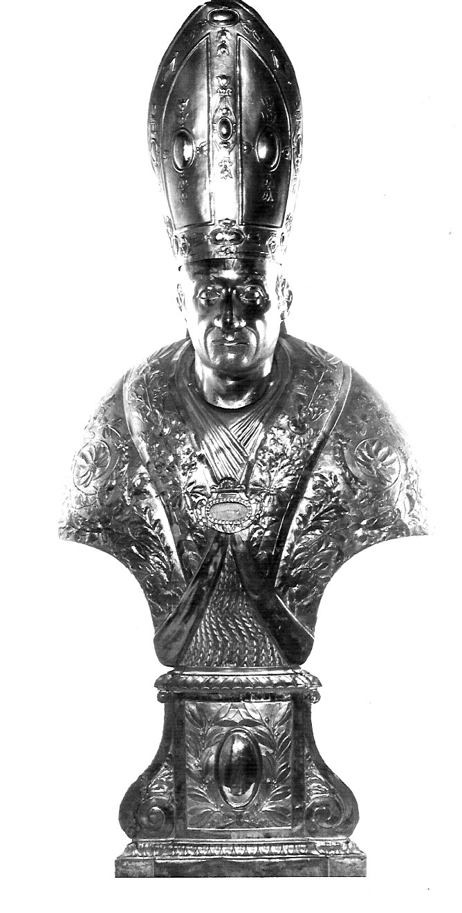 San Carlo Borromeo (reliquiario - a busto, opera isolata) - bottega lombarda (fine/inizio secc. XVIII/ XIX)
