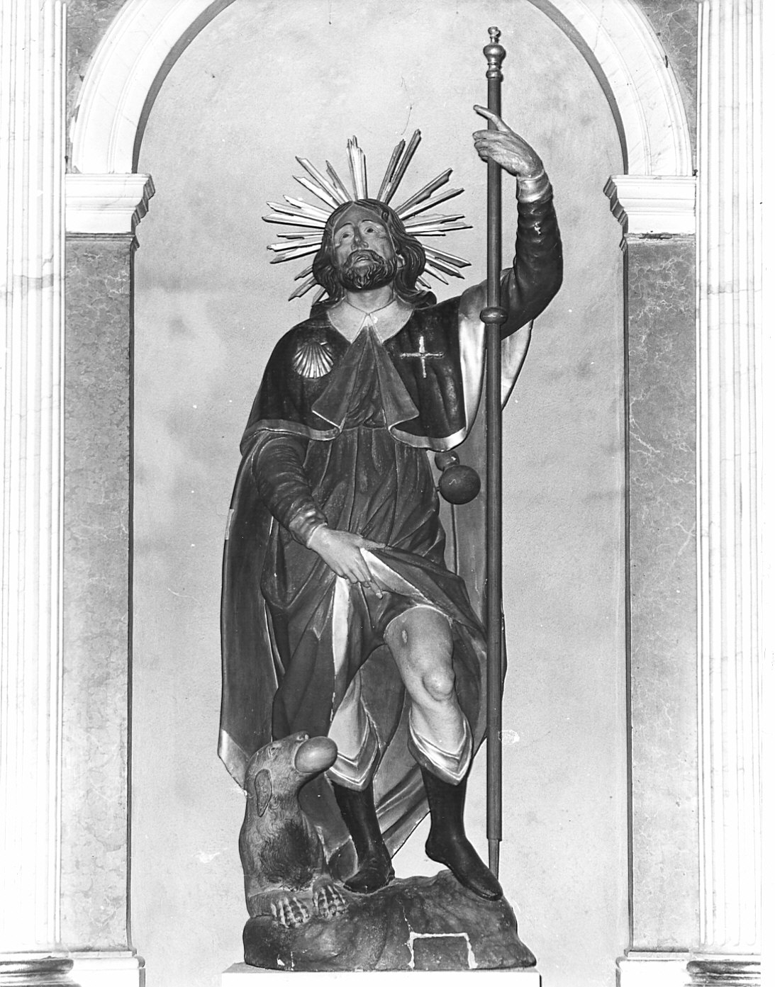 San Rocco (statua, opera isolata) - bottega lombarda (fine/inizio secc. XVII/ XVIII)