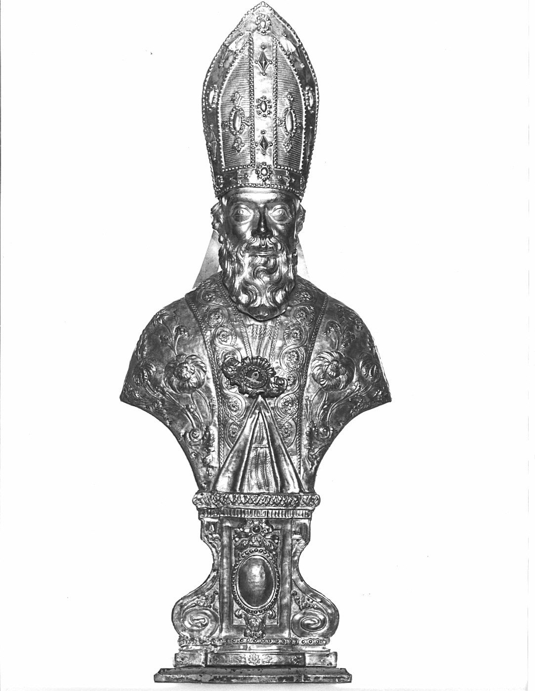 Sant'Ambrogio (reliquiario - a busto, opera isolata) - bottega lombarda (prima metà sec. XIX)