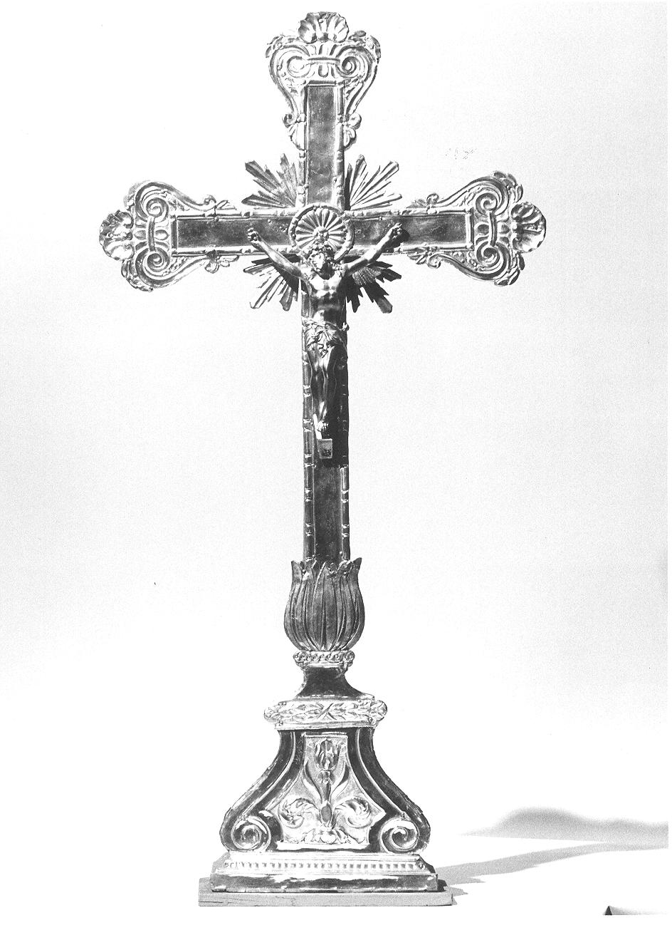croce d'altare, opera isolata - bottega lombarda (prima metà sec. XIX)