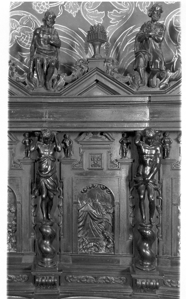 pannello di stallo di coro, insieme di Zotti Giovanni Battista (secc. XVII/ XVIII)