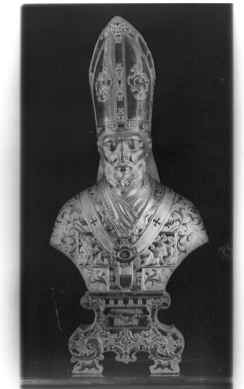 Sant'Agostino (reliquiario - a busto, opera isolata) - ambito lombardo (sec. XVIII)