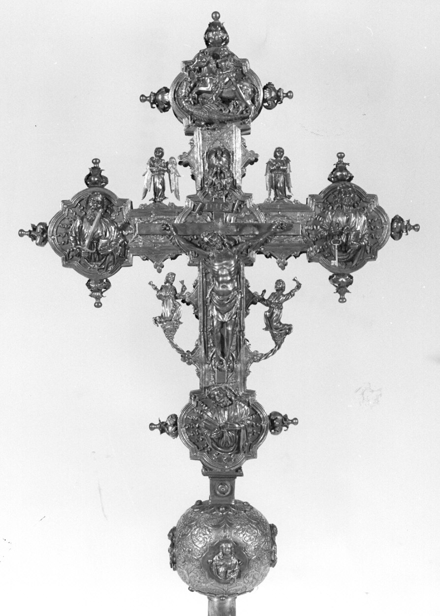 croce astile, opera isolata - ambito lombardo (sec. XVI)