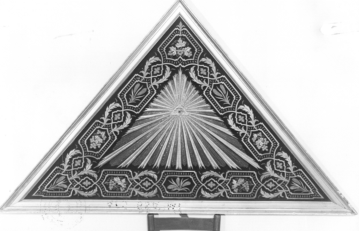 triangolo per esposizione eucaristica, opera isolata - manifattura italiana (sec. XIX)