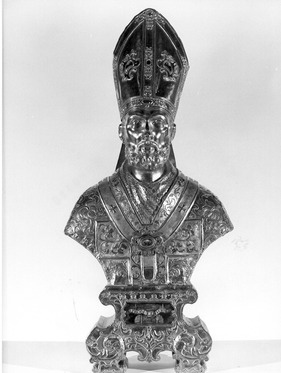 Sant'Ambrogio (reliquiario - a busto, opera isolata) - ambito lombardo (sec. XIX)